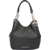 Michael Kors LILLIE Large Hobo Bag aus schwarzem Leder, geräumig und elegant