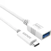 Kanex KU3CA107I, 1,2 m, USB A, USB C, USB 3.2 Gen 1 (3.1 Gen 1), Männlich/Weiblich, Weiß