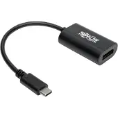 Eaton U444-06N-DP4K6B USB-C-zu-DisplayPort-Adapter – 4K 60 Hz, Schwarz, 0,152 m, USB Typ-C, DisplayPort, Stecker, Buchse, Nickel/Gold