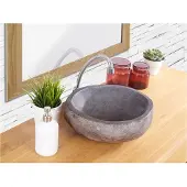 Vente-unique Waschbecken - Stein - Grau - STONE