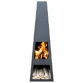 Gardenmaxx - Vilos Gartenkamin Schwarz