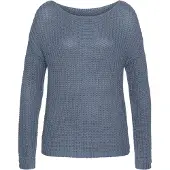 LASCANA Rundhalspullover in blau | Gr.: 36-38