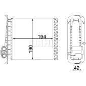 MAHLE ORIGINAL Wärmetauscher, Innenraumheizung ah106000s für VOLVO