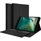 Accezz Bluetooth Keyboard Klapphülle Apple iPad 6 (2018) 9.7 Zoll / iPad 5 (2017) 9.7 Zoll - AZERTY / FR - Schwarz