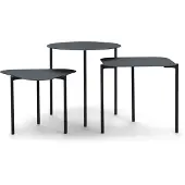 Spinder Beistelltisch DESIGN "Doremi", schwarz (schwarz, schwarz, schwarz), Tische, Beistelltisch, Metall, 3er-Set