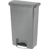 Rubbermaid Tretabfalleimer Slim Jim Step-On, L 457 x B 292 x H 719 mm, 50 l, Kunststoff, grau