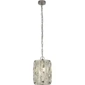 Searchlight Hängeleuchte Bijou, Schirm mit Kristallen, Ø 22 cm, chrom