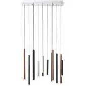Brilliant Pendelleuchte, 14-flammig Cembalo braun IP20 60 Watt dimmbar LED integriert