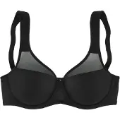 Nuance Minimizer-BH , Damen, Gr. 90, Cup G, schwarz, Netz, Obermaterial: 71% Polyamid, 29% Elasthan, BHs Minimizer-BH, mit Bügel und modischen Netzeinsätzen, Topseller