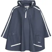 Playshoes Regen-Cape Langer Rücken Uni Kinder,marine,152