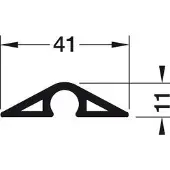 Hager SL1104007030 Aufbodenkanal für eine Leitung NYM 3x2,5mm2 aus PVC SL 11x40mm steingrau - 2 Meter