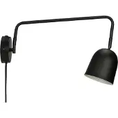 Dyberg Larsen Wandlampe Manchester, schwarz, Ausladung 45 cm