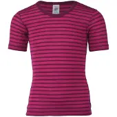 Engel - Kinder Unterhemd S/S - Merinounterwäsche Gr 152 lila/rosa