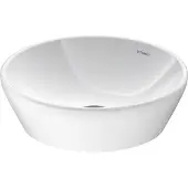 Duravit Aufsatzwaschtisch D-Neo d 40cm, o. HL, ÜL, Hahnlochbank, weiß
