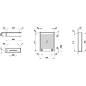Laufen FRAME 25 Spiegelschrank, Beleuchtung senkrecht, Ambiente Licht, 750x600, Anschlag rechts, H4084529001441, Ausführung: Seitenteile verspiegelt