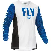 FLY Racing Kinetic Wave Motocross Jersey Farbe: Weiß/Blau, Grösse: M