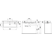 Laufen H8162870001041 Aufsatz-WT VAL 420x950x155