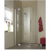 Kermi Filia XP Pendeltür mit Festfeld für Seitenwand FX1WR10020VAK 100x200cm, silber hochglanz, ESG klar, rechts, auf Duschwanne