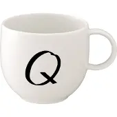 Villeroy & Boch Becher "Kaffeebecher Letters 330 ml weiß", weiß, Porzellan, Trinkgefäße, Becher