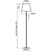 Aluminor Store Stehlampe, alu/rot