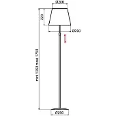 Aluminor Store Stehlampe, chrom/schwarz