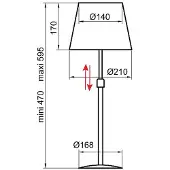 Aluminor Store Tischlampe, weiß/schwarz