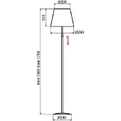 Aluminor Store Stehlampe, weiß/schwarz