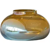 Leonardo Tischvase "Dekovase Poesia, goldfarben", gold (goldfarben), H:14cm Ø:25cm, Glas, Vasen, Tischvase, handgefertigtes Deko-Objekt aus Glas