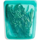 Stasher Bag Premium Silikonbeutel wiederverwendbar für Lebensmittel, Half Gallon, Aqua, Dauerhaft, Backofen, spülmaschinen & Gefrierfest, Umweltfreund