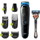 Braun MGK3245, Schwarz, Blau, Kunststoff, 0,5 mm, 2,1 cm, Edelstahl, Wechselstrom/Batterie