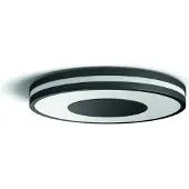 Philips Hue White ambience Being Deckenleuchte schwarz + Dimmschalter, Intelligente Deckenbeleuchtung, Bluetooth/Zigbee, Schwarz, LED, Metall, Kunststoff, Nicht austauschbare(s) Leuchtmittel