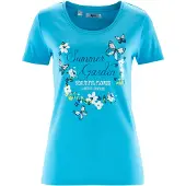 Bonprix "Baumwoll Shirt, Kurzarm" leicht taillierte Passform, Kurzarm-Design, Rundhalsausschnitt