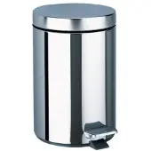 Delabie Delbie Abfallbehälter rund m. Pedalbet. 3l Edst. hgl.pol.