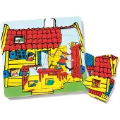 Pippi Kinderboeken Langstrumpf Holzpuzzle 3 Schichten Lernspielzeug