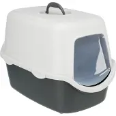 Trixie Katzentoilette Vico mit Haube - Aquamarin / Weiß