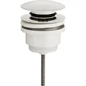 Hak IMPALA verschließbare Ablaufgarnitur 5/4", klick-klack, Rockstone-Stopfen weiß matt