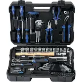 Projahn 1/4 + 1/2 proficraft Werkzeugkoffer 98-teilig 48 Zahn Knarren