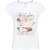 Bonprix T-Shirt mit Federdruck
