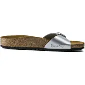 Birkenstock Madrid Damen-Pantoletten in Silber – weite Passform