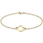 Elli Armband Kleeblatt Symbol Glück Trend Talisman 925 Silber Elli Gold
