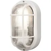 Konstsmide Außenwandlampe Elmas oval, weiß