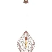 Eglo Pendellampe Carlton im Vintagestil, kupfer Ø 31 cm