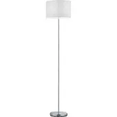 TRIO Stehlampe Series 4611 Matt chrom mit weißem Lampenschirm