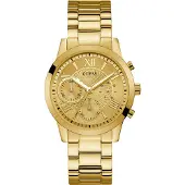 GUESS W1070L2 Damen-Armbanduhr, Edelstahl-Gehäuse, Metall-Armband, Solarbetrieb