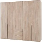 Wimex Kleiderschrank "New York", braun (struktureichefarben hell), B:225cm H:236cm T:58cm, Schränke, Kleiderschrank, wahlweise 208 oder 236cm hoch
