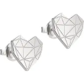 Liebeskind berlin Paar Ohrstecker "Schmuck Geschenk Edelstahl Ohrringe Herz", silber (edelstahlfarben), Ohrringe, Damen, Edelstahl, Paar Ohrstecker