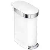 Simplehuman CW2069, 45 l, andere, Edelstahl, Edelstahl, Weiß, Terrasse, Edelstahl