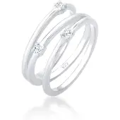 Elli Silberring "Ring Wickelring Zirkonia Filigran 925 Silber" Gr. 58, silber, Fingerringe, Damen, 58, Silber 925 (Sterlingsilber), Silberring