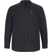 Jan Vanderstorm Langarmhemd "Stehkragenhemd KALLU", Herren, Gr. 3XL, weit, schwarz, Obermaterial: 100% Baumwolle CO., unifarben, comfort fit normal, Hemden Langarmhemd