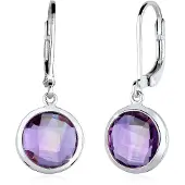 Elli Ohrringe Edelsteine Oval Amethyst 925 Silber Elli Violett